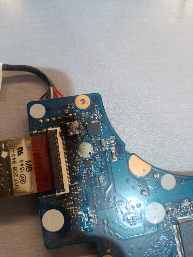 Ficha de carga e placa em teste